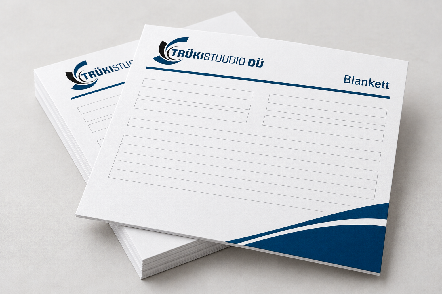 blankett forms with blue letterhead 4