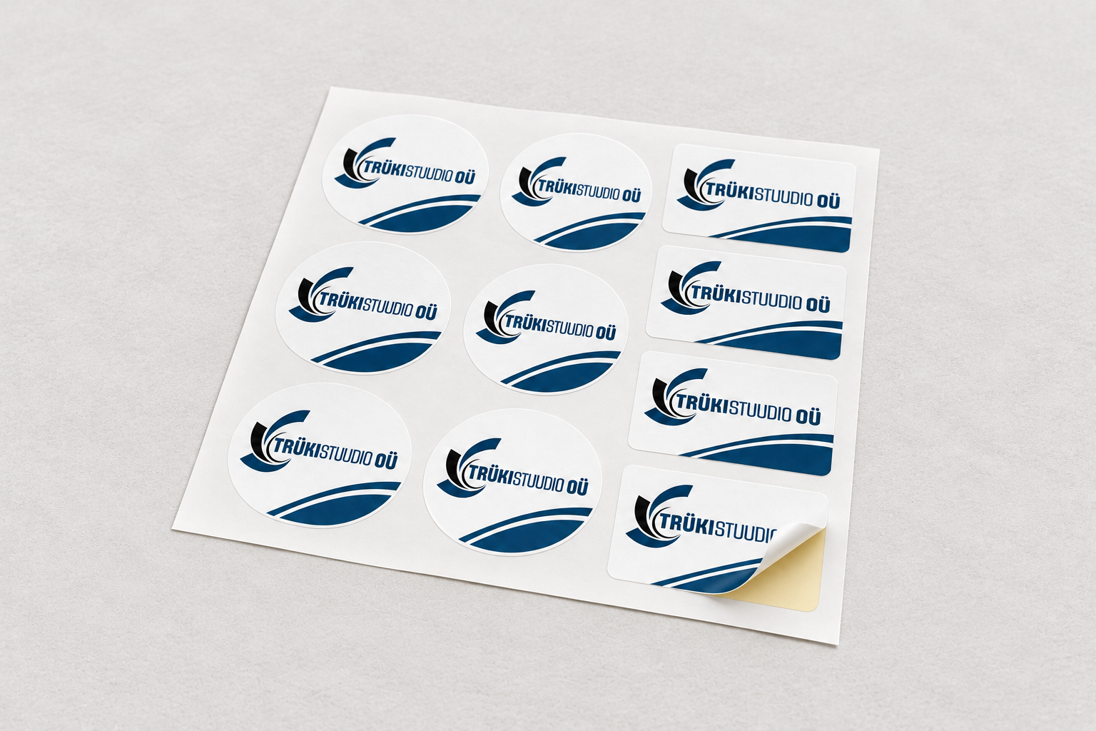 centered trükistuudio sticker sheet